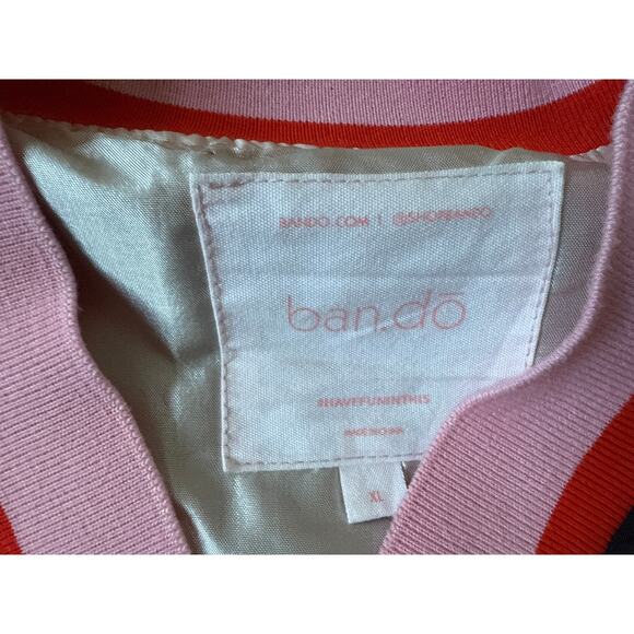 ban.do Rose Satin Bomber Jacket Size XL - Picture 4 of 8